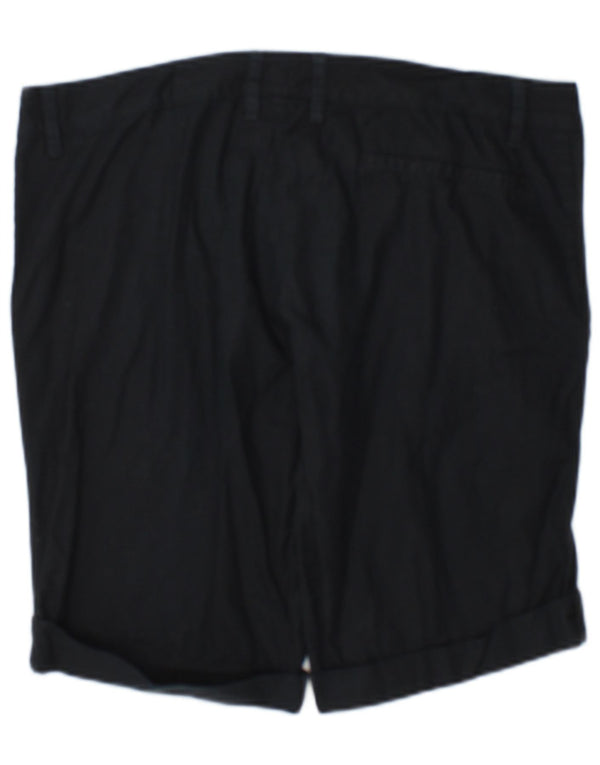 Shorts femininos casuais Puma UK 14 grande W34 listrado azul marinho