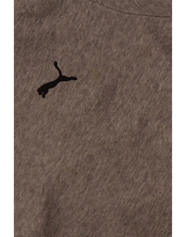 PUMA Mens Hoodie Jumper Médio Algodão Cinza