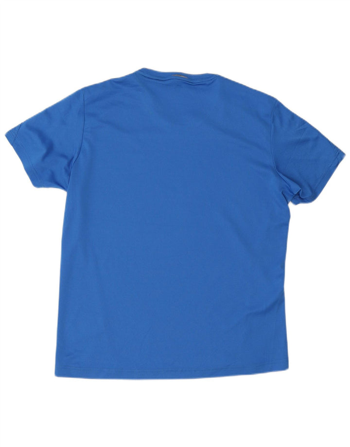Adidas Masculino Climalite Camiseta Top Médio Azul Poliéster