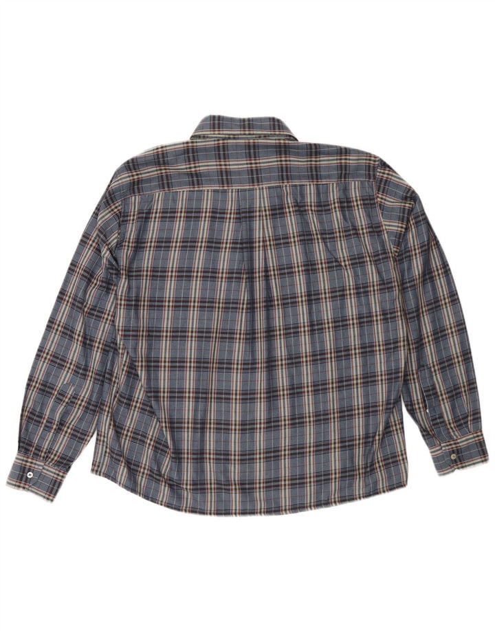 Camisa masculina de flanela Goose & Gander IT 48 xadrez azul marinho médio
