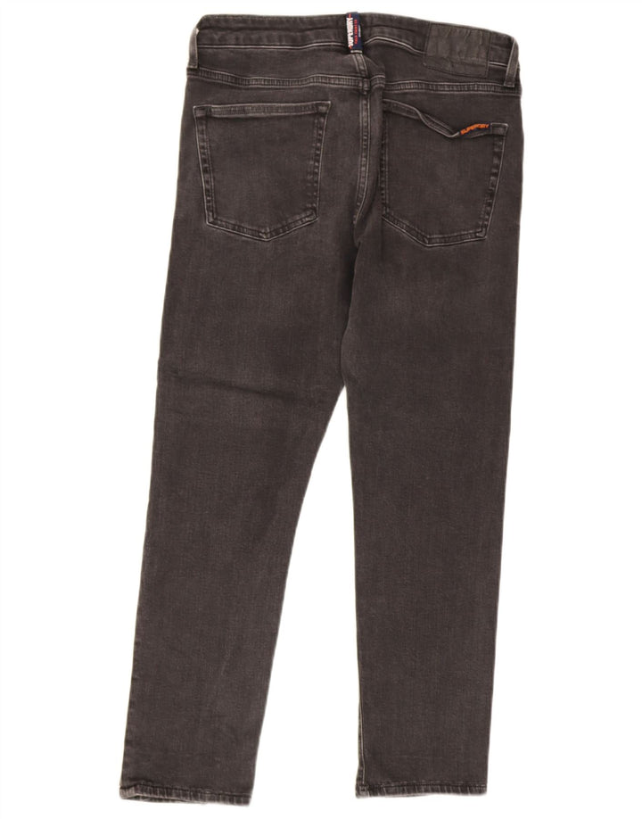 Superdry Womens Crop Slim Jeans W32 L25 Cinza Algodão