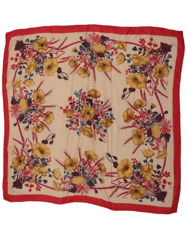 Gucci Lenço quadrado gráfico feminino tamanho único designer floral multicolorido