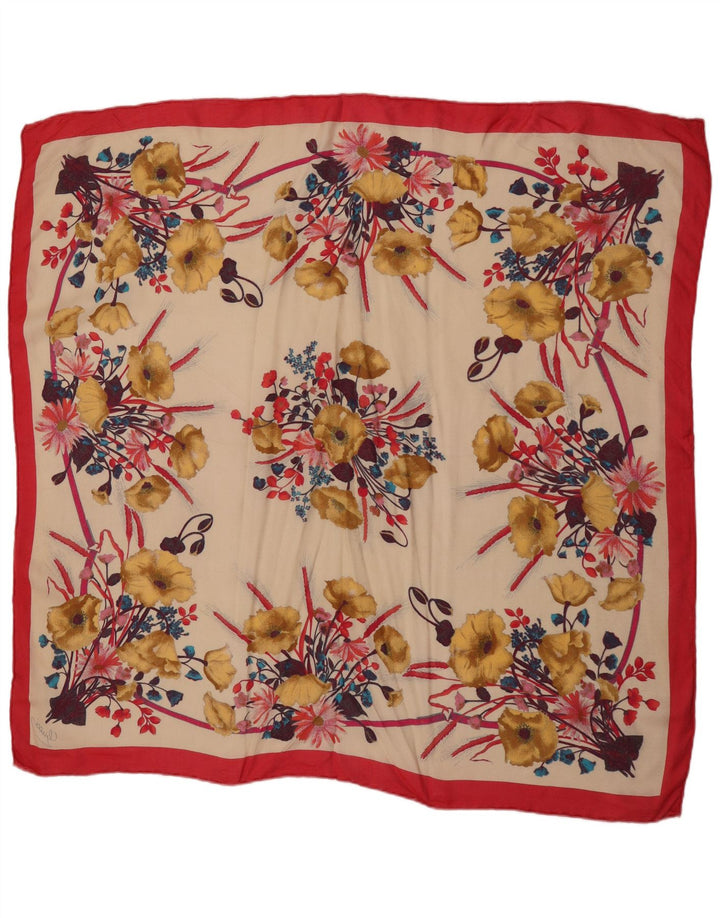 Gucci Lenço quadrado gráfico feminino tamanho único designer floral multicolorido