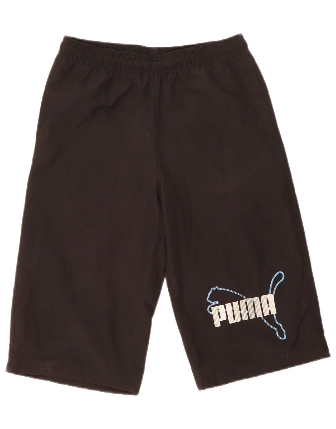 Shorts esportivos Puma Boys Graphic Bermuda 13-14 anos preto poliéster