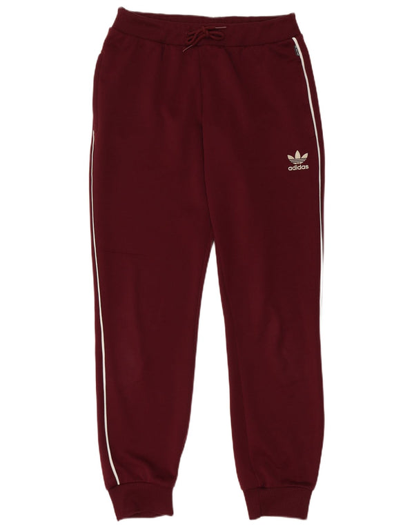 Adidas Womens Tracksuit Calças Joggers UK 10 Pequeno Borgonha