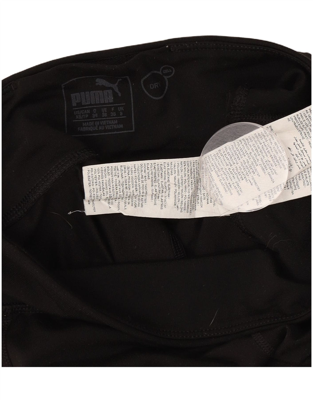 Leggings Puma Feminino UK 8 Pequeno Poliéster Preto