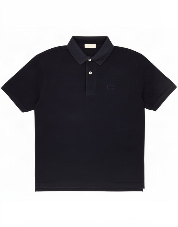 Camisa polo masculina Sergio Tacchini IT 48 algodão azul marinho médio