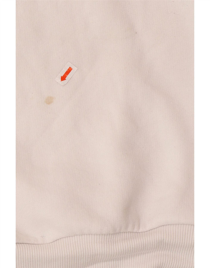 ADIDAS Mens Graphic Sweatshirt Jumper Grande Algodão Branco