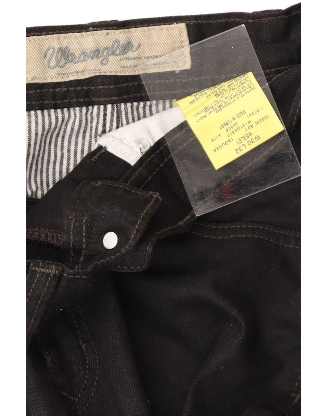 WRANGLER Masculino Wesley Straight Jeans W30 L32 Algodão Preto