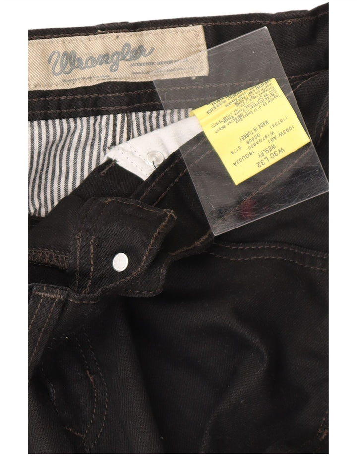 WRANGLER Masculino Wesley Straight Jeans W30 L32 Algodão Preto