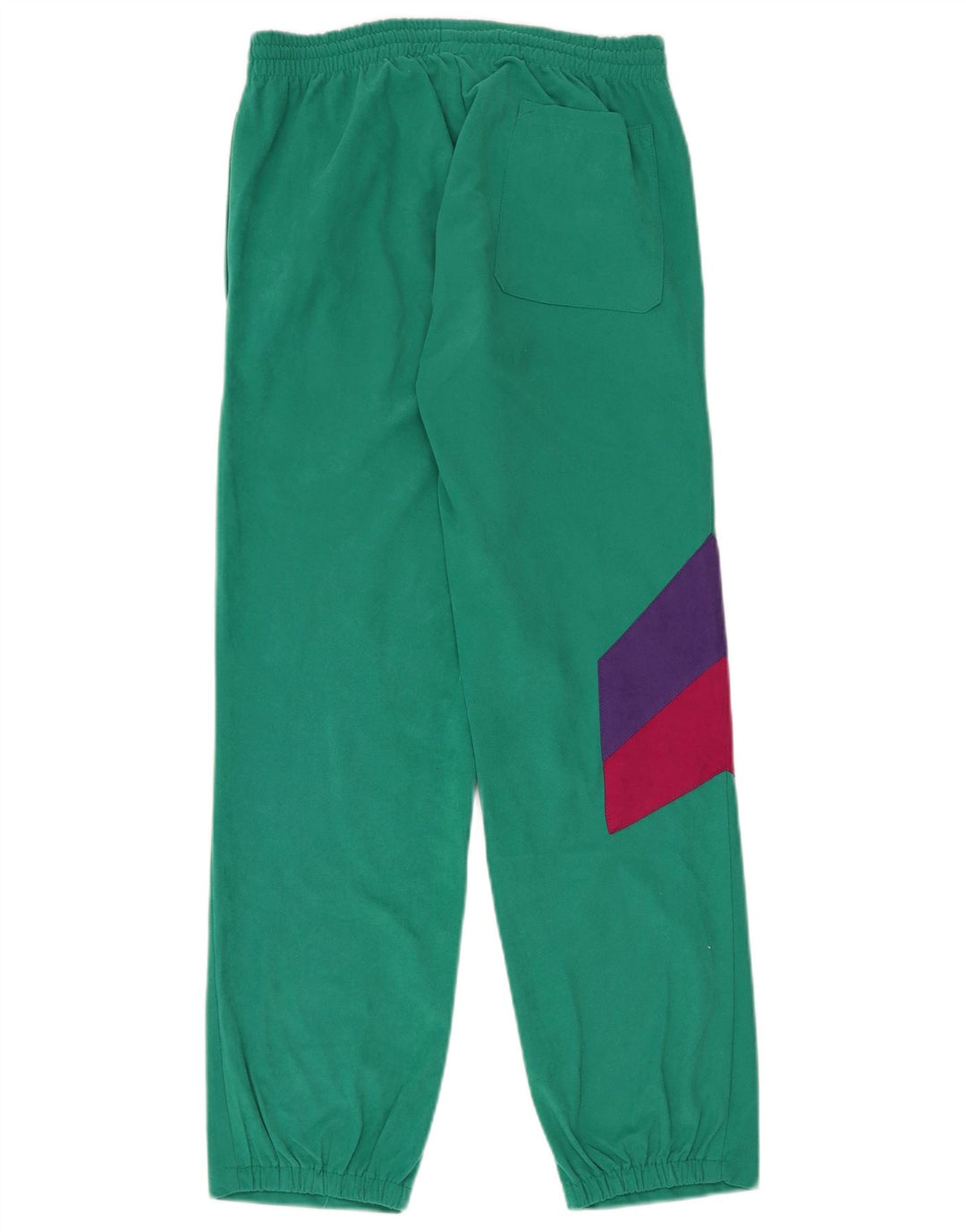 Fato de treino feminino vintage UK 14 poliéster colorblock verde médio