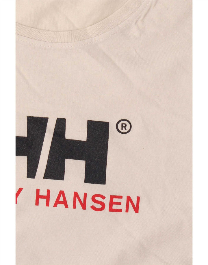 Camiseta gráfica masculina Helly Hansen grande branca