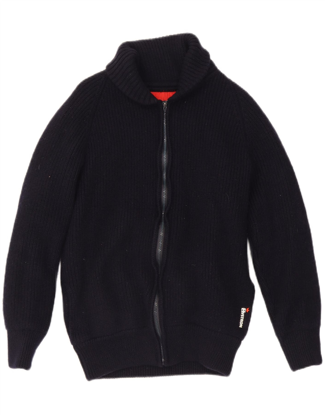 ELVSTROM Mens Cardigan Sweater Small Navy Blue Wool Vintage Elvstrom and Second-Hand Elvstrom from Messina Hembry 