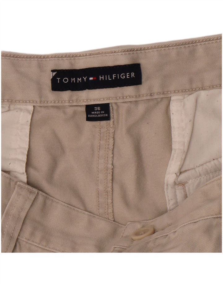 Shorts cargo masculino Tommy Hilfiger W36 grande algodão bege