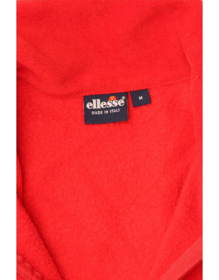 Jumper de lã masculino Ellesse com decote em zíper médio vermelho
