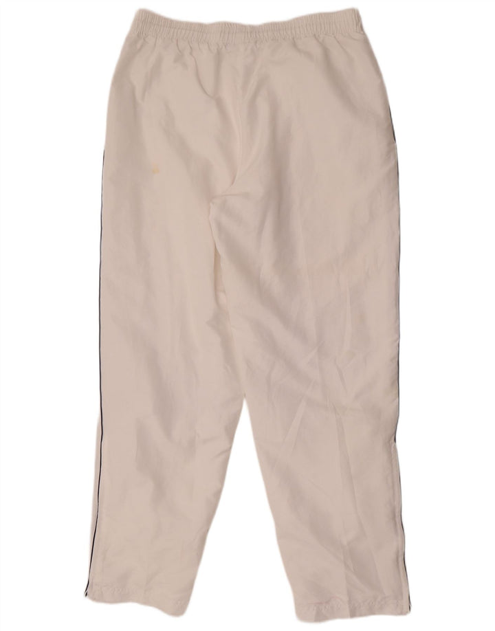 Calça de treino masculina Adidas grande poliéster branco