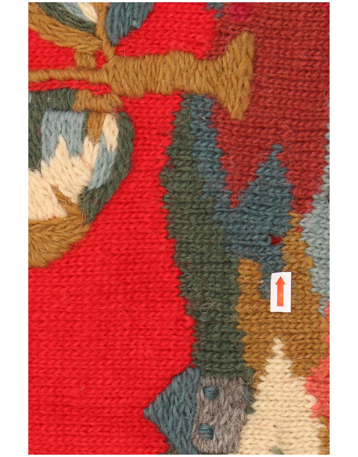 ICELANDIA Suéter feminino grande com gola de tartaruga Reino Unido 10 pequeno vermelho