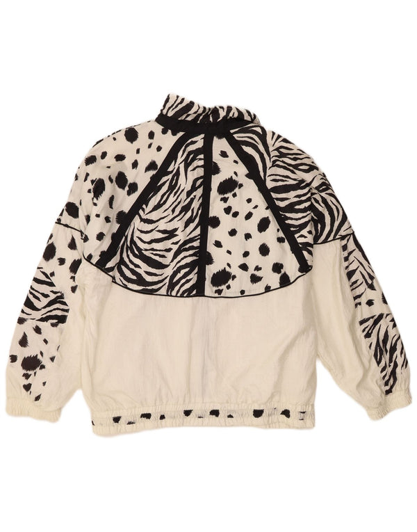 Jaqueta feminina EVR de grandes dimensões para agasalho Reino Unido 16 grande estampa animal branca