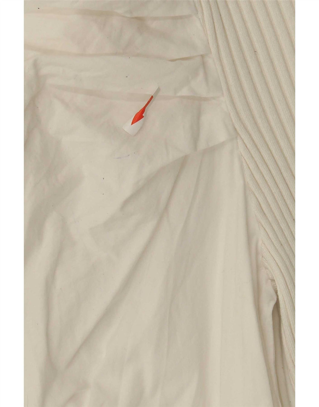 Zara blusa feminina cropped manga comprida top Reino Unido 12 algodão branco médio