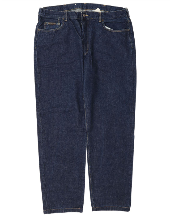 Calça jeans reta masculina Calvin Klein W38 L30 azul marinho algodão