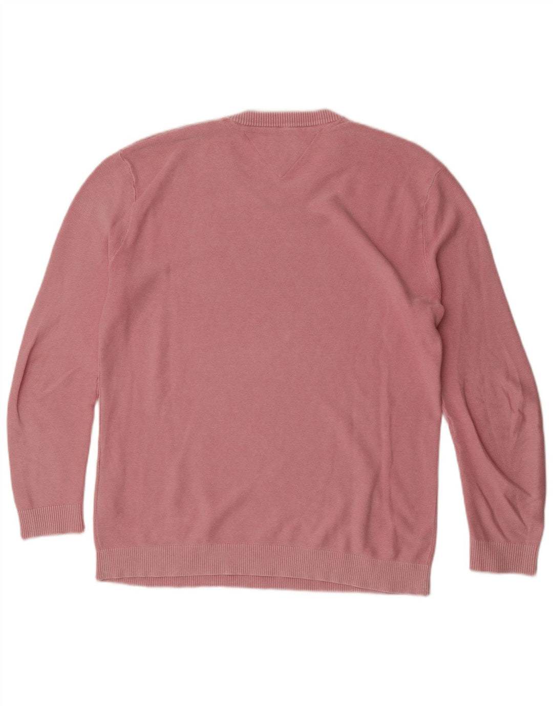 Suéter masculino Tommy Hilfiger com gola redonda grande rosa