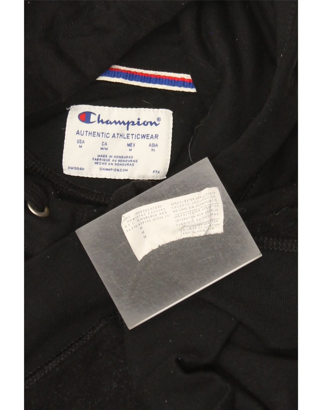 Jumper feminino com capuz gráfico Champion UK 14 poliéster preto médio