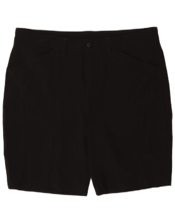 Shorts casuais femininos Eddie Bauer US 14 XL W34 preto poliéster