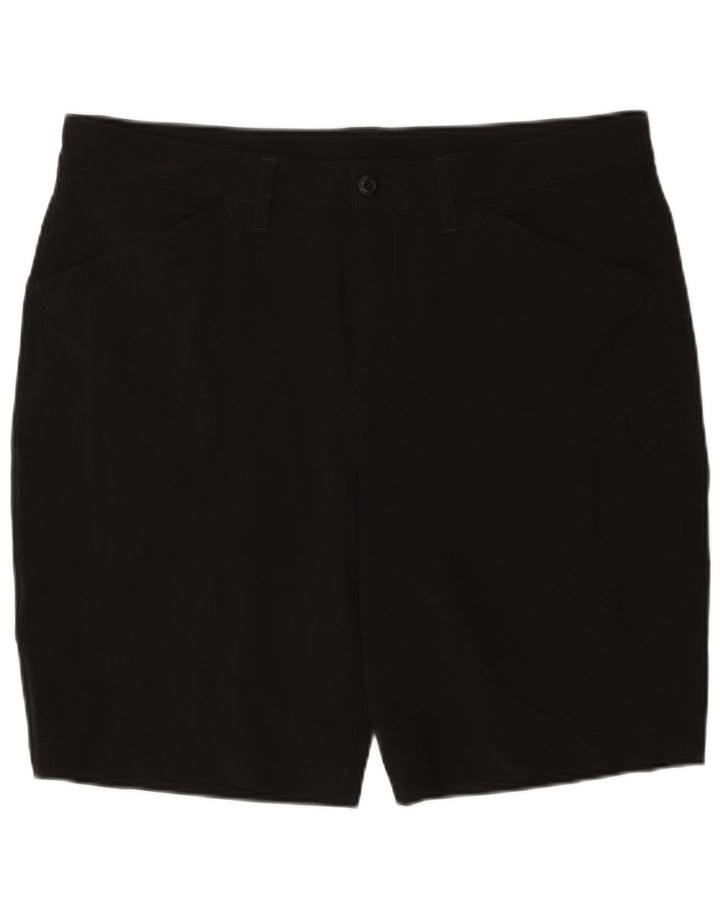 Shorts casuais femininos Eddie Bauer US 14 XL W34 preto poliéster