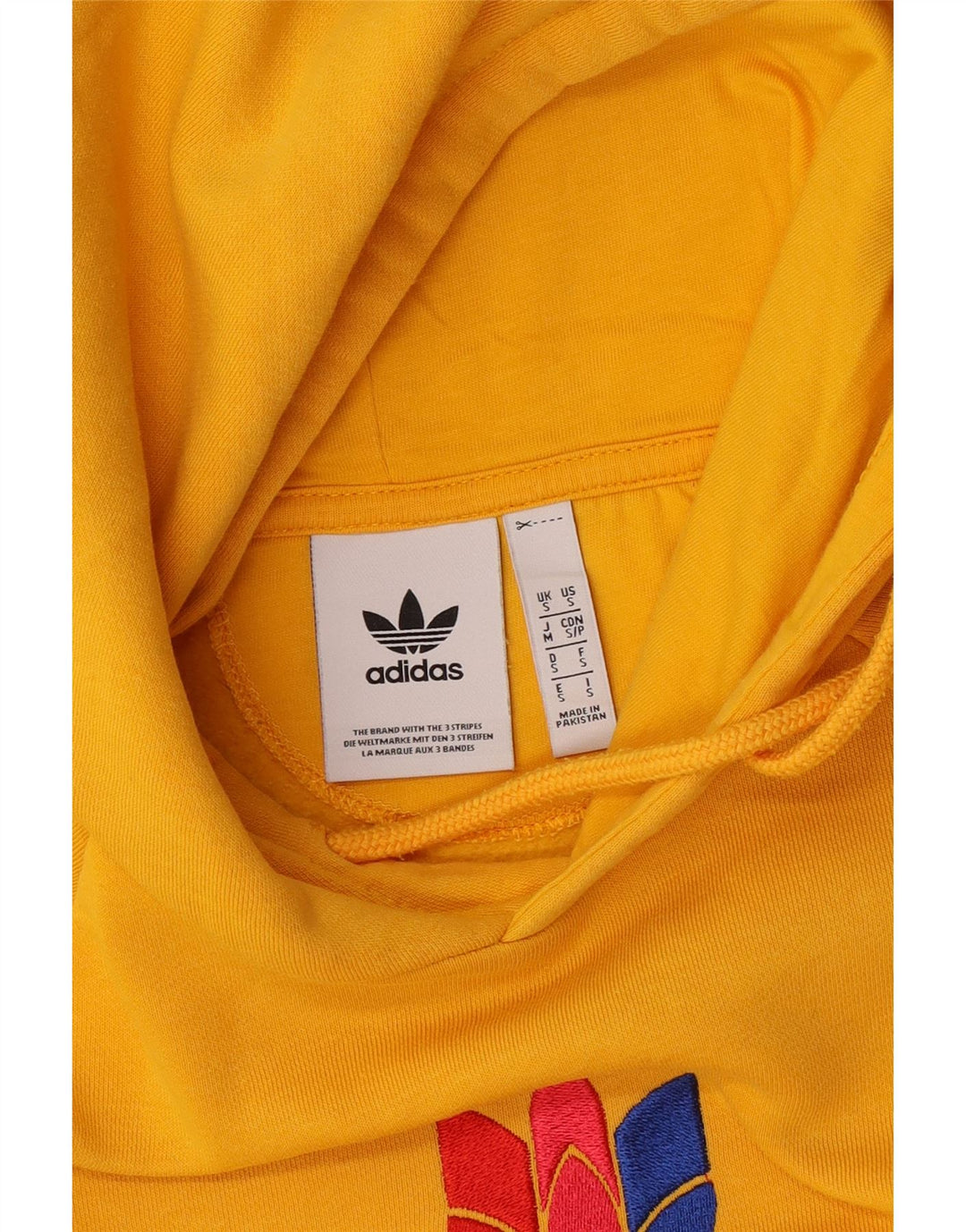 Adidas Mens Hoodie Jumper Pequeno Amarelo