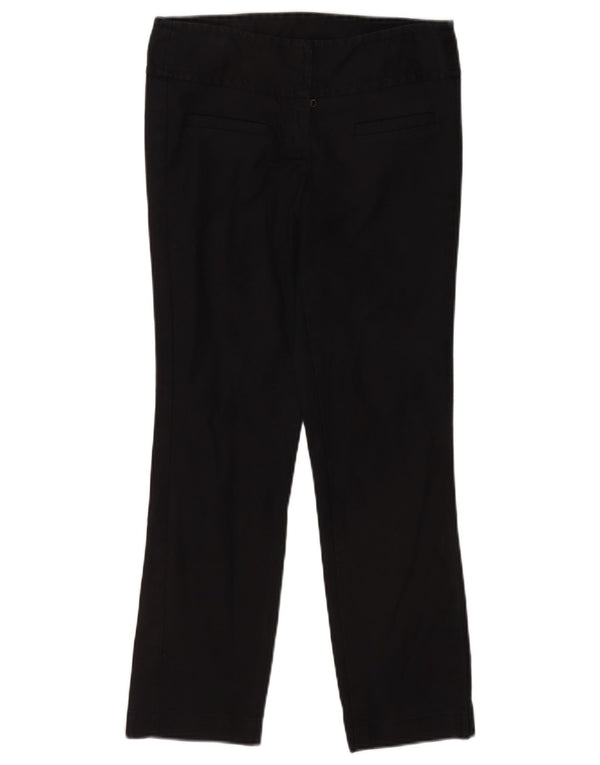Calça feminina reta casual Benetton EU 40 médio W28 L26 algodão preto