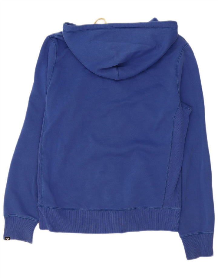 Suéter masculino Nike com capuz e zíper grande algodão azul