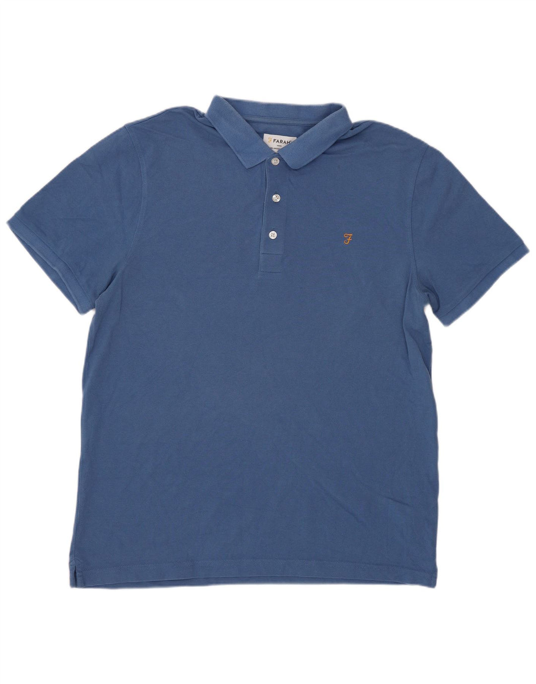 Camisa polo masculina Farah grande algodão azul