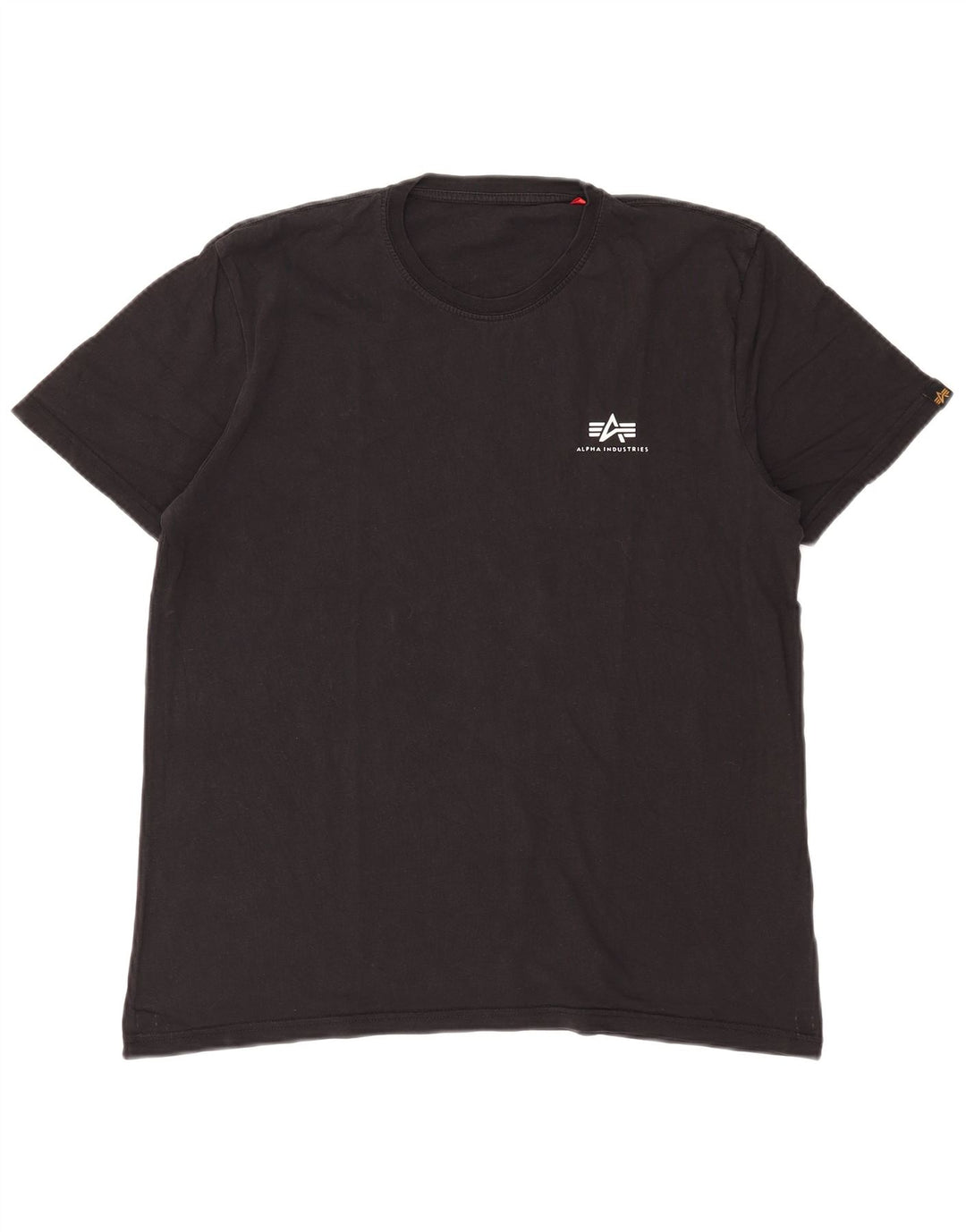 Camiseta masculina Alpha Industries Top médio algodão preto