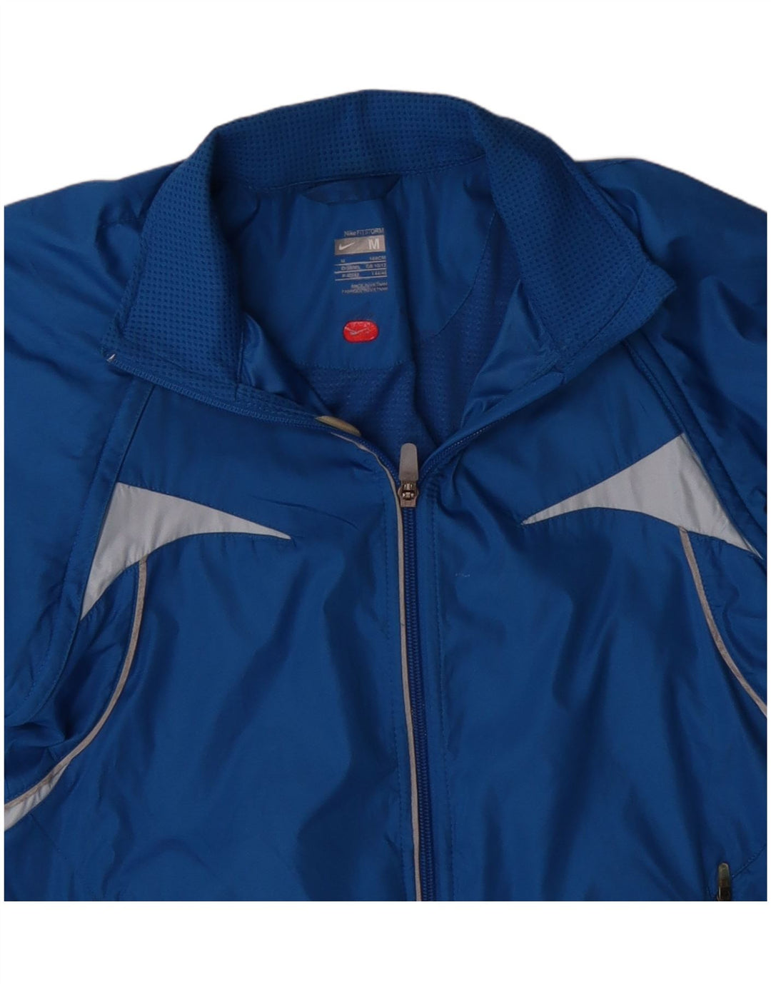 Jaqueta de chuva feminina Nike UK 10/12 médio azul colorblock poliéster