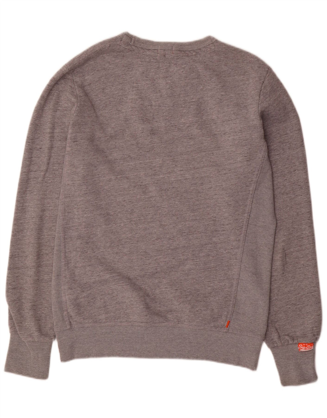 SUPERDRY moletom masculino jumper grande algodão manchado cinza