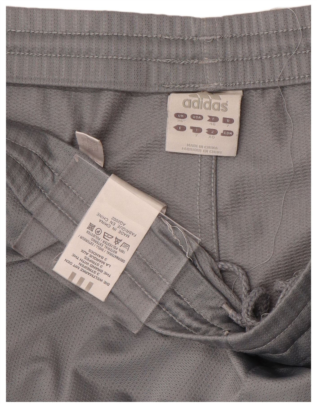 Shorts esportivos masculinos Adidas grande poliéster cinza