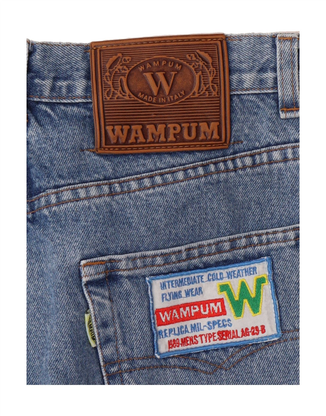 WAMPUM Mens Tapered Jeans W30 L29 Blue Vintage Wampum and Second-Hand Wampum from Messina Hembry 