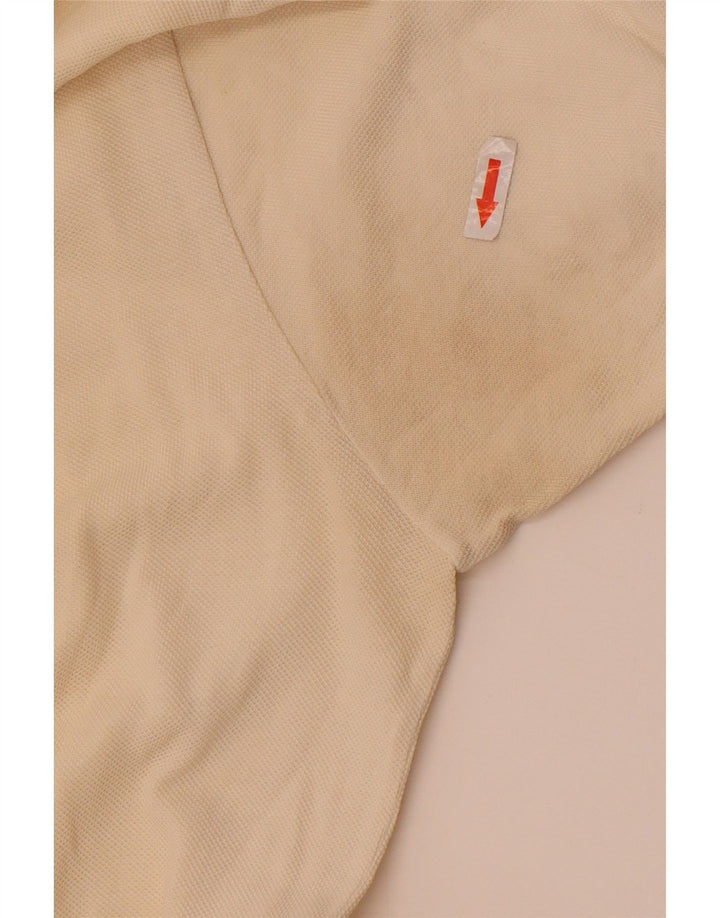 Camisa polo masculina Lacoste tamanho 6 XL algodão branco