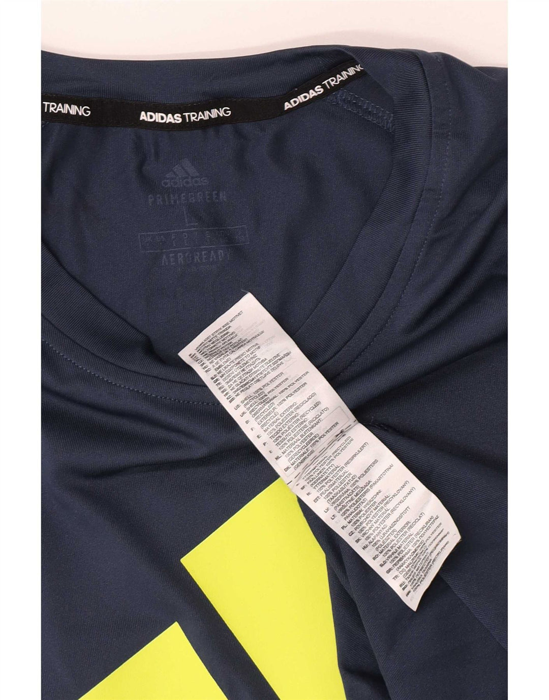 Camiseta Adidas Masculina Regular Graphic Top Grande Bloco Colorido Azul Marinho