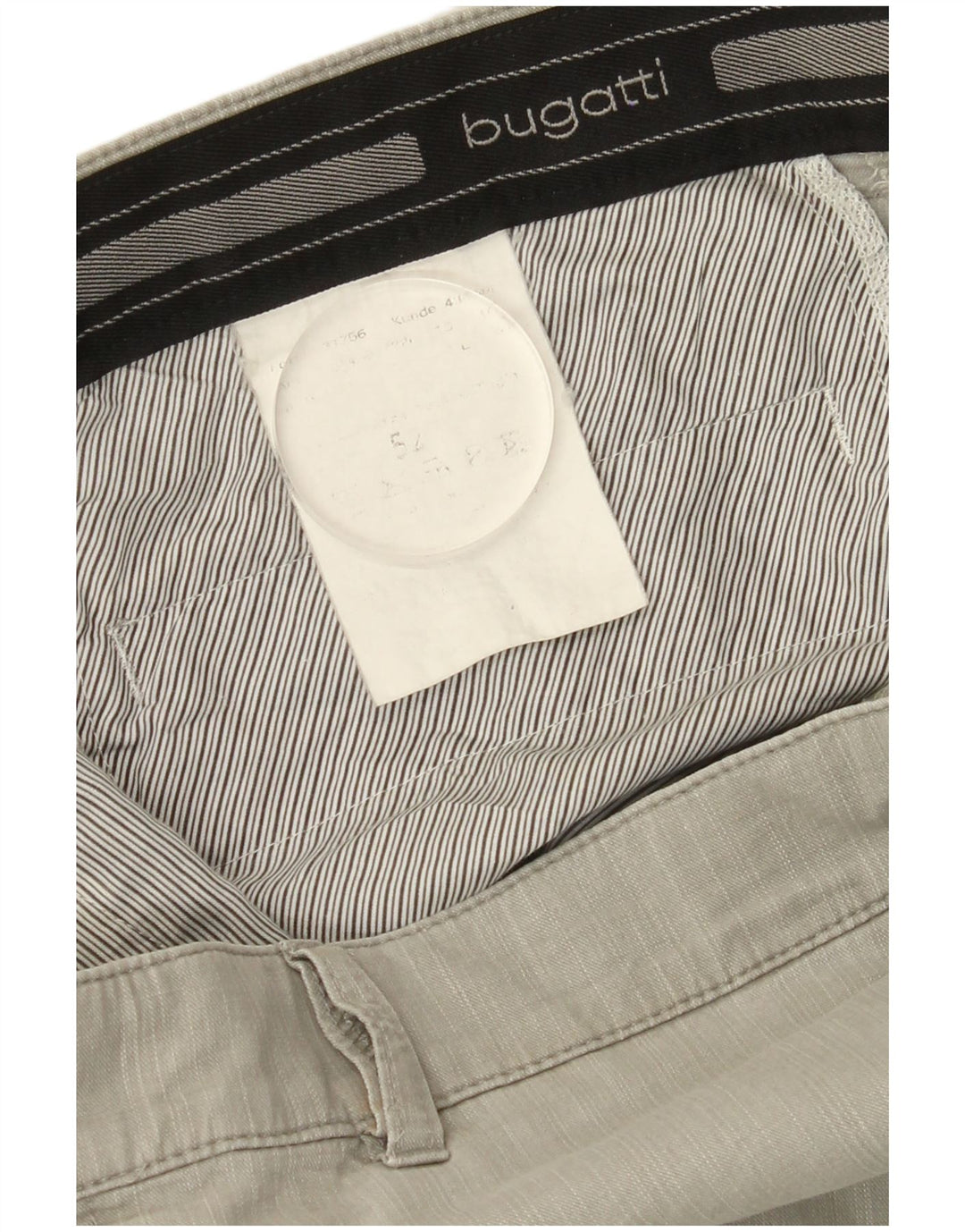 Calça masculina de terno reto BUGATTI IT 52 XL W36 L27 cinza