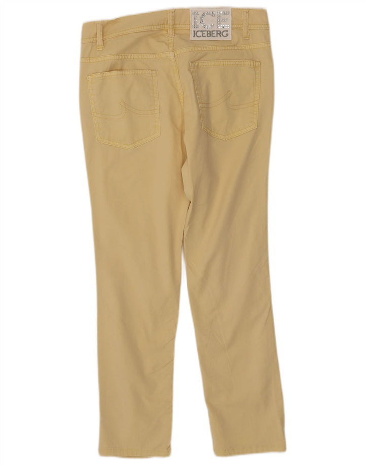 Calça cortada justa feminina ICEBERG W27 L25 amarela