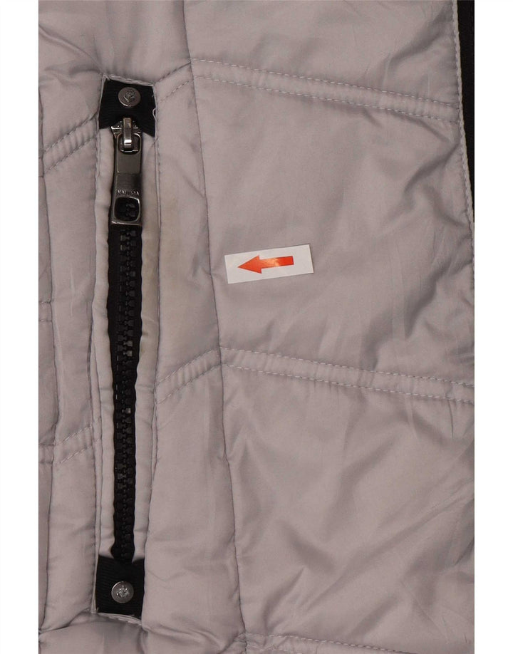 Jaqueta acolchoada com capuz feminina Nautica UK 6 XS poliéster cinza
