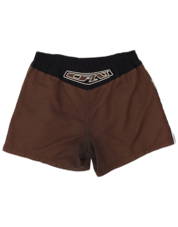 Shorts de natação masculino O'Neill pequeno poliéster listrado marrom