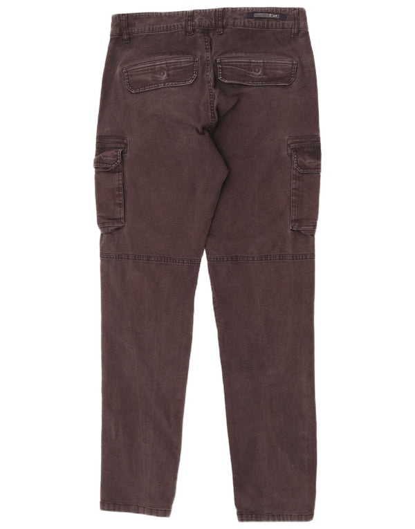 Calça masculina slim cargo Gas médio W32 L32 algodão cinza