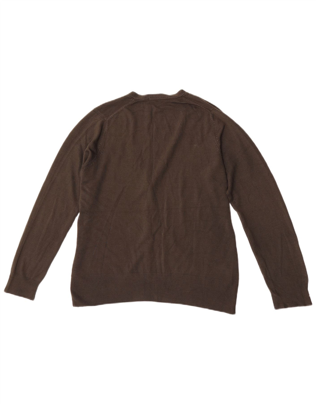Suéter cardigã feminino Marks & Spencer Reino Unido 14 grande acrílico cáqui