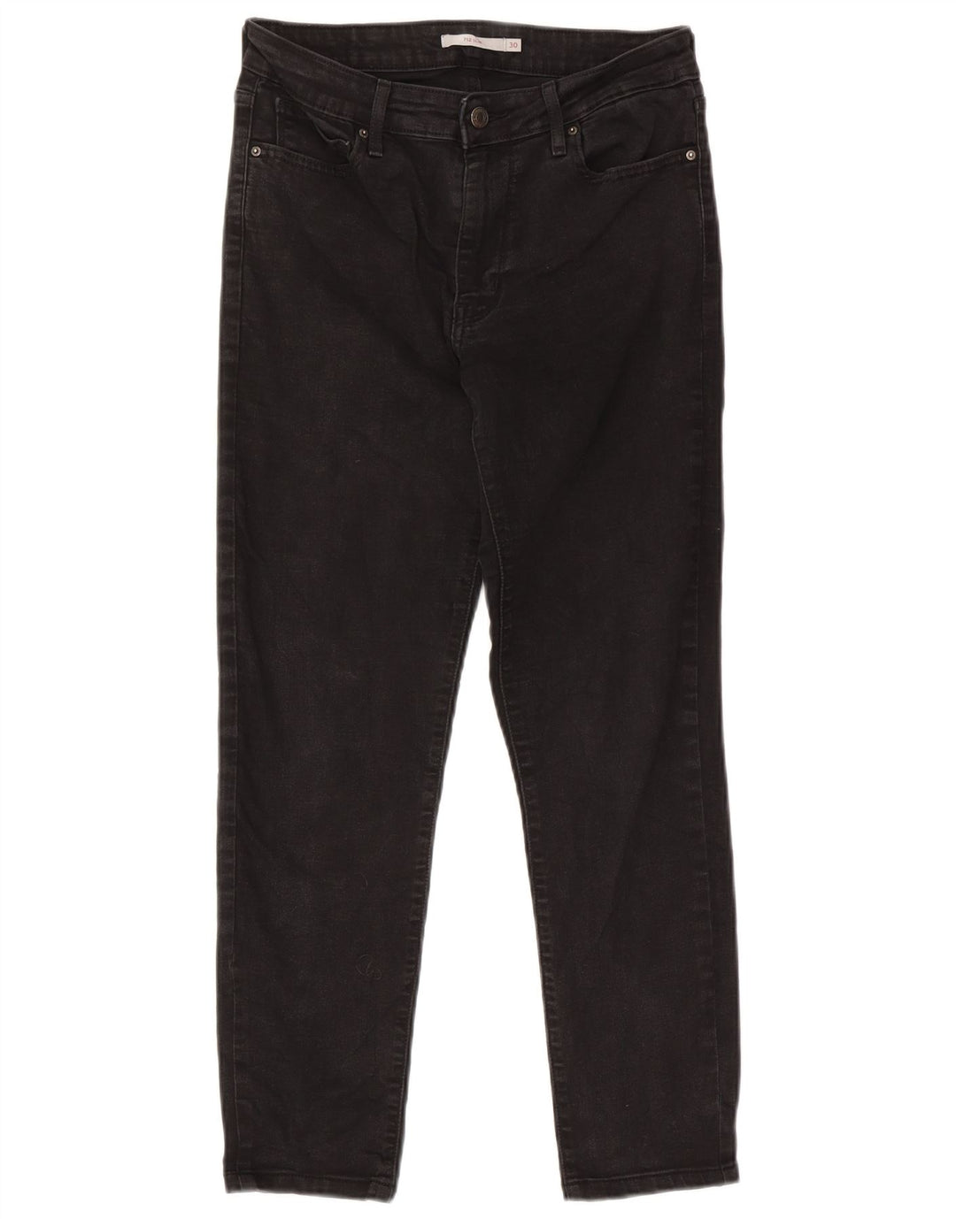 Calça jeans feminina Levi's 712 Slim W30 L27 algodão preto