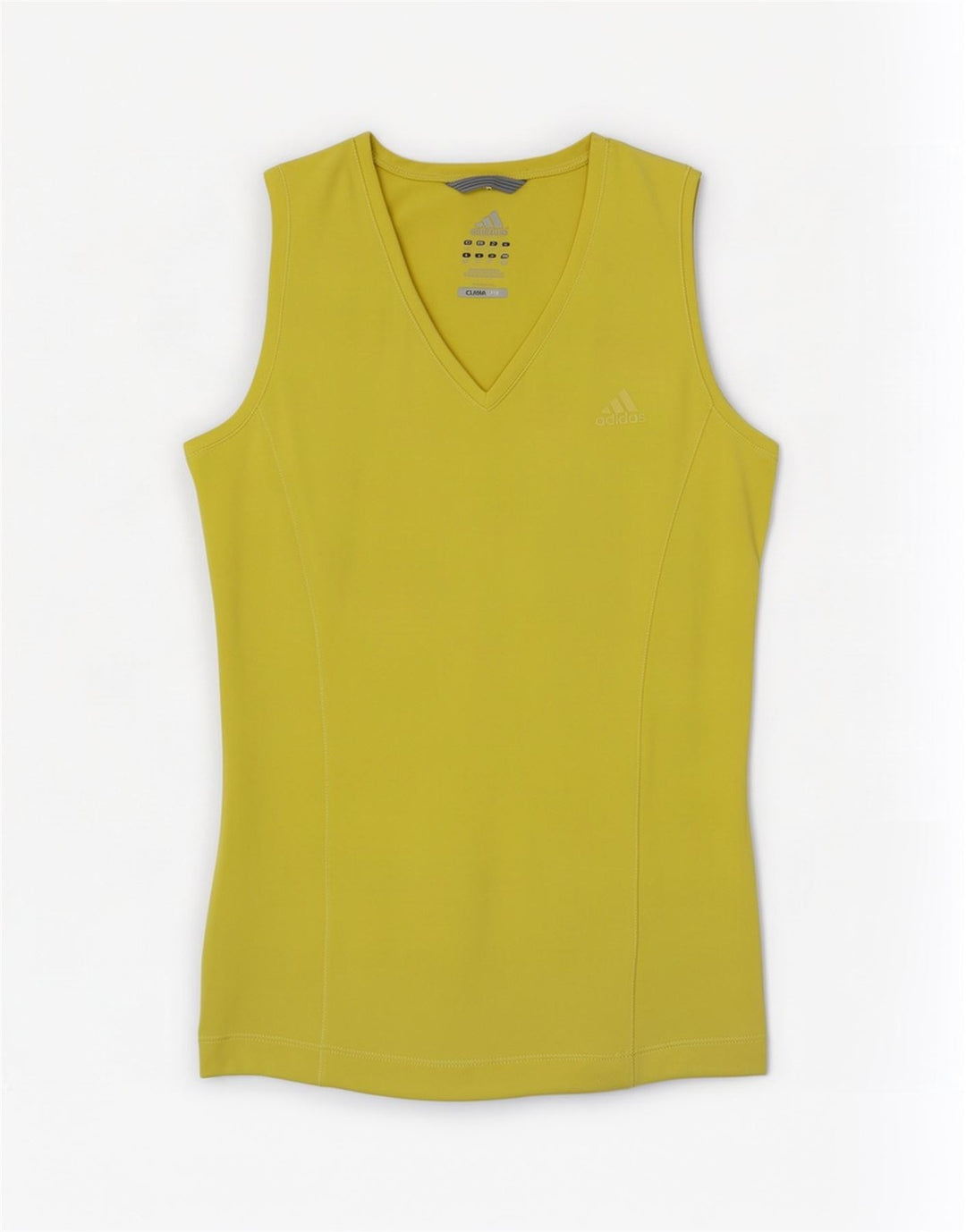 Adidas Womens Climalite Vest Top UK 14 Médio Amarelo Poliéster