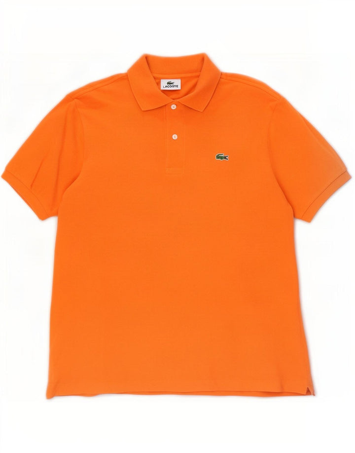 Camisa polo masculina Lacoste tamanho 4 médio algodão laranja
