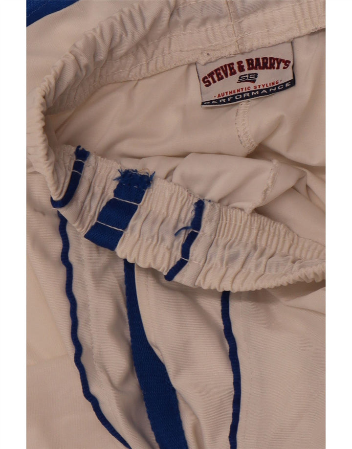 Shorts esportivos masculinos STEVE & BARYY'S grande poliéster colorblock branco