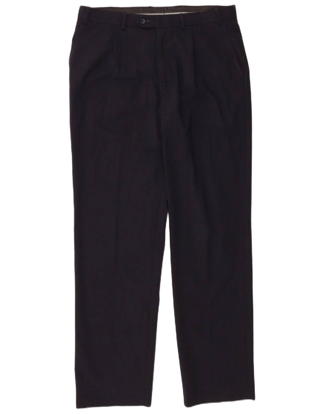 Calça masculina Marks & Spencer Pegged Suit W36 L33 azul marinho poliéster